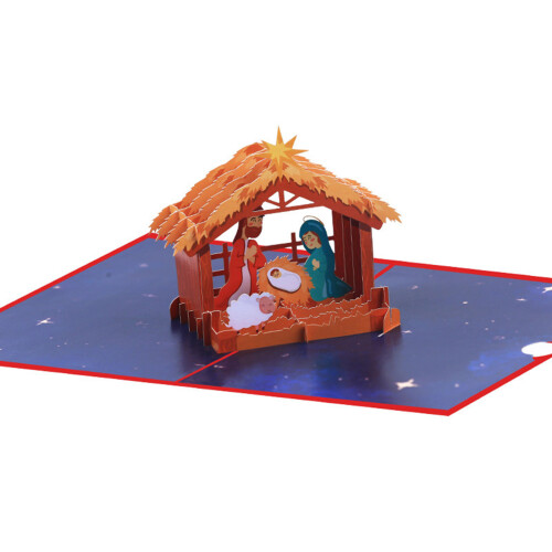 User Friendly 3D Popup Holiday Greeting Card Decoration for