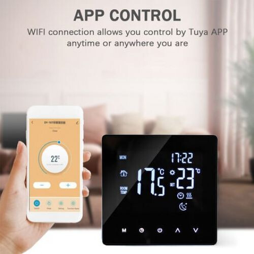 Radiant Floor Heating Thermostat, Touch Screen Lcd Display Digital Home Controller, Weekly Programmable Function for Efficient Comfort, Accurate Tempe 2