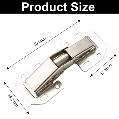 Hidden Hinges For Cabinet Doors, Surface Mount Concealed Hinges With 90 Degree Opening Angle, Soft Close Bridge Structure Hinge For Kitchen Cupboard W 1