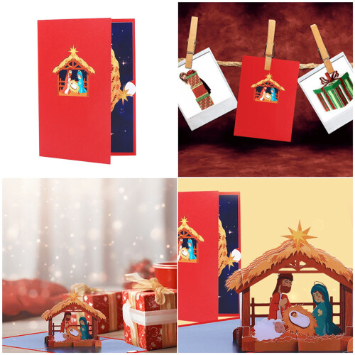 User Friendly 3D Popup Holiday Greeting Card Decoration for 1