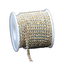 Tira de diamantes de imitación flexible para la fabricación de joyas DIY, cadena de diamantes de imitación con ribete para coser y construcción