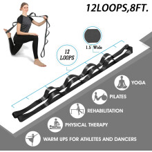 Flexibler Fitnessbegleiter: Nicht-elastischer Yogagurt für Physiotherapie, tragbares Dehnungsband, strapazierfähiger Mehrschlaufen-Trainingsgurt,