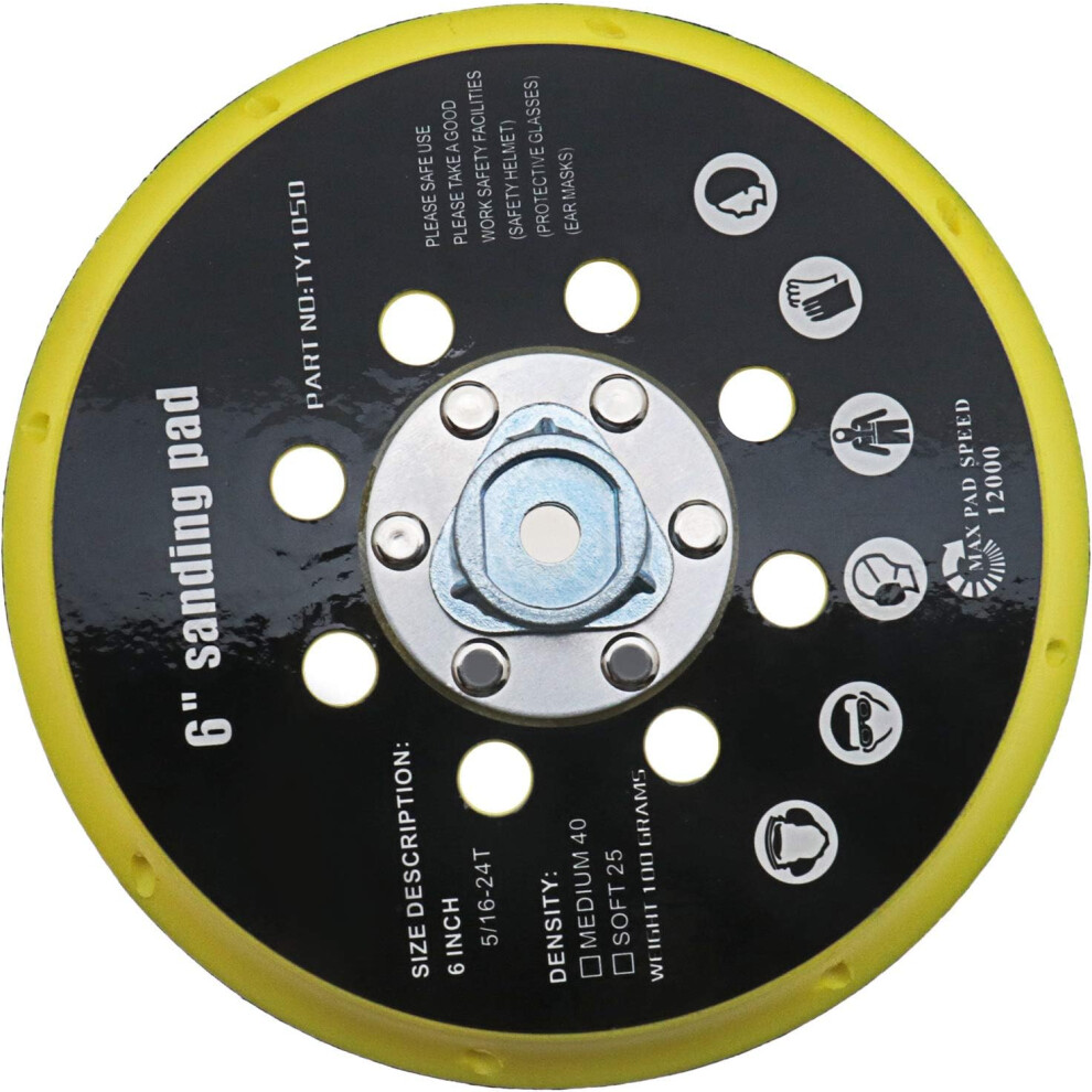 Efficient Sanding Partner Hook And Loop Da Backing Pad, Medium Density Foam Core With Steel Reinforced Support For Professional Polishing Machine And 9454554573106
