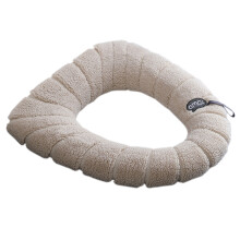 Funda para asiento de inodoro, cojín suave y cálido con fibra lavable, flexible y elástica para inodoros de ajuste universal.