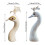 Realistic Feathered Peacocks Statue Ornament Peacocks-S Yellow 2