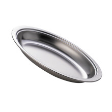 Ovale Platte für Fisch und Vorspeisen, Servierplatte-Silber groß