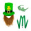 Green Hat and Beard Set for Patrick's Day Enthusiasts-Type C 1