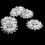 5 Pcs Flower Buttons Artificial Pearls Button Rhinestones 6