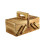 Portable Folding Sewing Storage Box Wood-light burnt color 1
