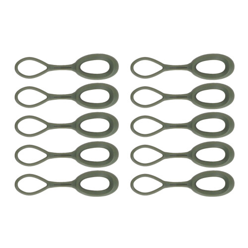 10 Pieces Zips Puller Replacement Tactical Zippers Puller-green
