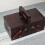 Portable Folding Sewing Storage Box Wood-light burnt color 6