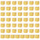 50pcs Practical Candy Boxes Storage Holders For Eid-Gold 1