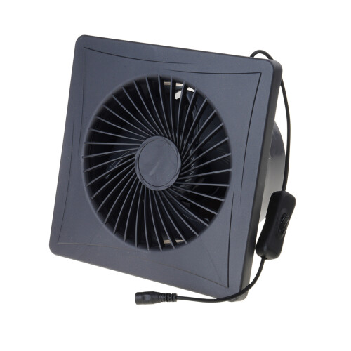 Kitchen Air Vent Window Wall Fan Quiet Ventilator-Grey 6 inches