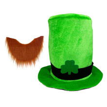 Patricks Day Tops Hat With Beard Costumes Accessory for-Type A