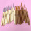 9Pcs/set Aluminum Tip Knitting Needle-Bamboo handle gold h 3