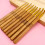 9Pcs/set Aluminum Tip Knitting Needle-Bamboo handle gold h 5
