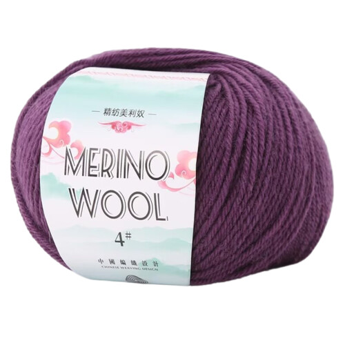 Wool Yarn 1.76oz 134Yard/Roll Soft Wool-morning glory purple