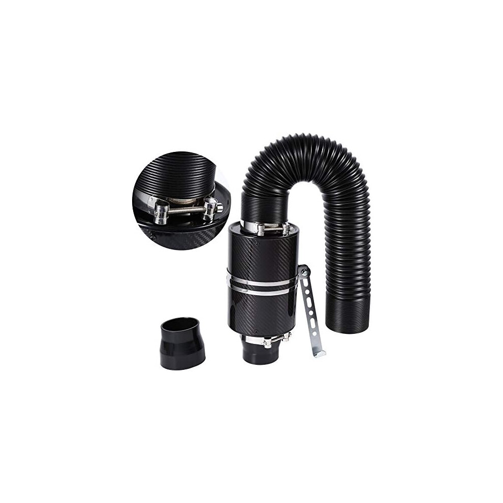 Efficient Air Intake System, Racing Carbon Fiber For Cold Air Intake, High Flow And Easy Installation For Most Vehicles (Flexible Air Intake Hose) 9454554580463
