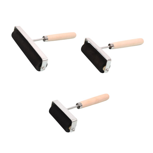Rubber Brayer Roller Hard Rubber Brayer Rollers Art Craft-9.5CM 1