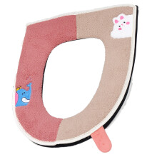 Funda de inodoro gruesa, funda de inodoro lavable de felpa cálida con cremallera fácil de usar, adecuada para clima frío, lindo diseño de