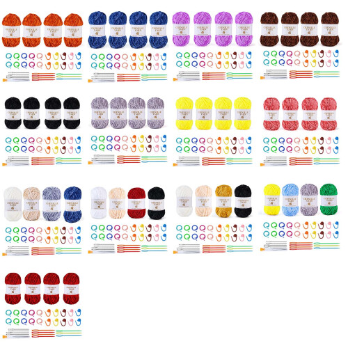 Soft Baby Yarn Set with Large Eye Knitting-Chenille set 3 2
