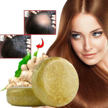 Shampoobar mod hårtab i hovedbunden, forbedrer hårkvaliteten med en økologisk shampoobar for glatte og nærede lokker, naturlig behandling mod