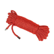 Corde en coton doux rouge, longueur 10 m, diamètre 8 mm, résistante et longue, utilisable pour la décoration de meubles, les sextoys et l'escalade