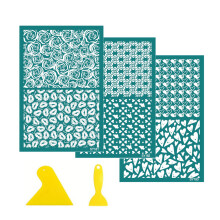 Heart Flowers Screen Printing Stencils-SY181182183 plus 2 s