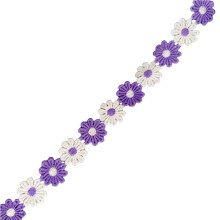 15 Yards Flower Decorating Lace Trims 25mm-Deep Purple.