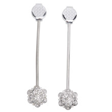 Fermacravatte per tende decorativi con elegante design a fiore di cristallo, clip di fissaggio in corda elastica con magnete in acciaio inossidabile