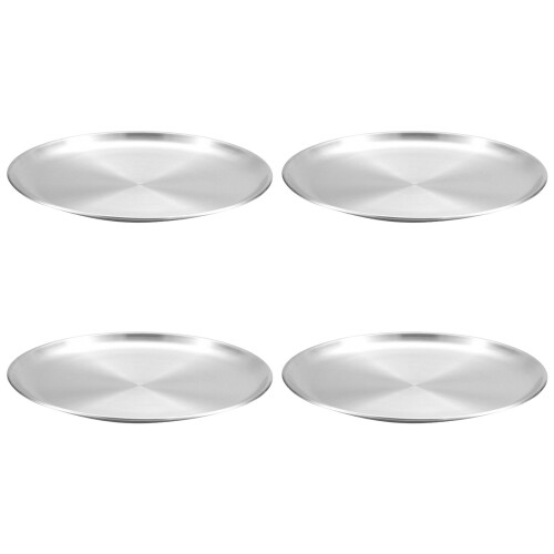 4er-Pack Geschirr-Set aus 304 Edelstahl,-Silber 20cm