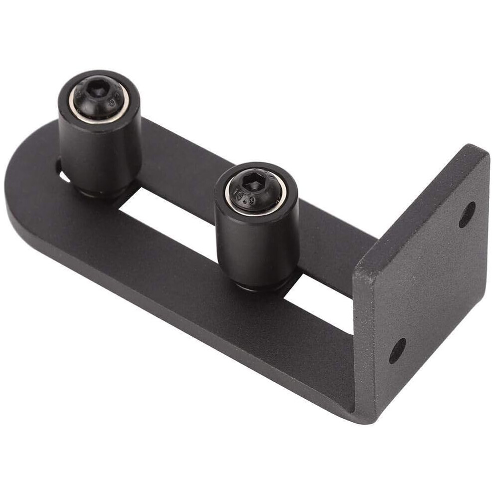 Sliding Barn Door Floor Guide With Quiet Bearings, Unique Flush With Floor Design For Safety, Heavy Duty Adjustable Rollers For Custom Fit (Carbon Ste 9454554581033