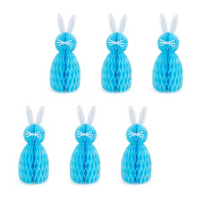 Rabbit Honeycomb Hanging Decorations Set of 6 for Easters-Blue