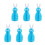 Rabbit Honeycomb Hanging Decorations Set of 6 for Easters-Blue 1