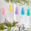 Rabbit Honeycomb Hanging Decorations Set of 6 for Easters-Blue 6