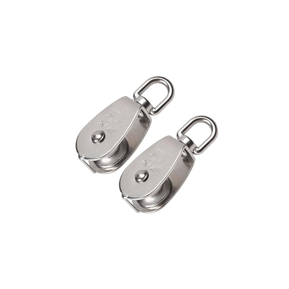 Heavy Duty Pulley Block For Rigging Applications, High Load Capacity With 360 Degrees Swivel And Rust Resistance, Stainless Steel Lifting Wheel For Bo 9454554585239