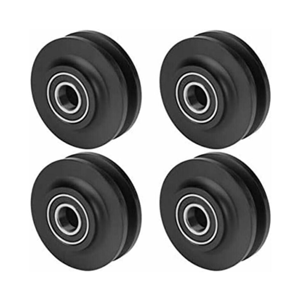Upgrade Construction U Groove Roller Wheel For Door And Window, Robust Gym Replacement Wheel Rollers Fit For Various Models, 4Pcs 9454554584461