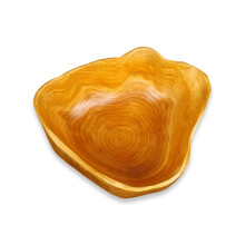 Tigela de madeira com formato único e design luxuoso e discreto, tigela decorativa de madeira natural esculpida à mão para decoração de casa,