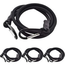 Corde élastique avec mousqueton, accessoire de camping robuste et durable, capacité de charge élevée, sangle élastique revêtue de caoutchouc