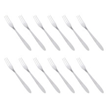 Garfos de Sobremesa em Aço Inoxidável, Design Ergonômico Curvo, Conjunto de Garfos Pequenos para Aperitivos, Garfos de Frutas Resistentes e Lisos