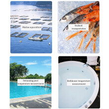 Termômetro portátil para uso externo, fácil de ler, design fofo, boia flutuante de plástico para piscinas e spas, material durável e resistente