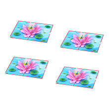 Wunderschöne faltbare 3D-Papierkarte mit Blumen und-4 Sätze