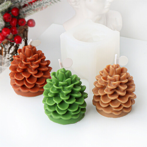 Tannenzapfen-Kerzenformen, Weihnachtsbaum, Silikonform,-3 2