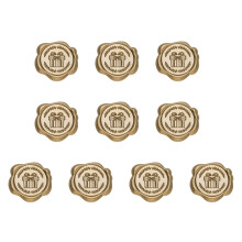 10 Stück Vintage-Siegelaufkleber, goldene-Geschenkbronze
