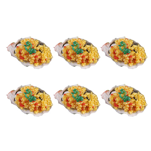 Simulation gegrillter Jakobsmuscheln Modell-Knoblauch-Austern 06