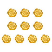 10 Stück selbstklebende-Für dich königliches Gold