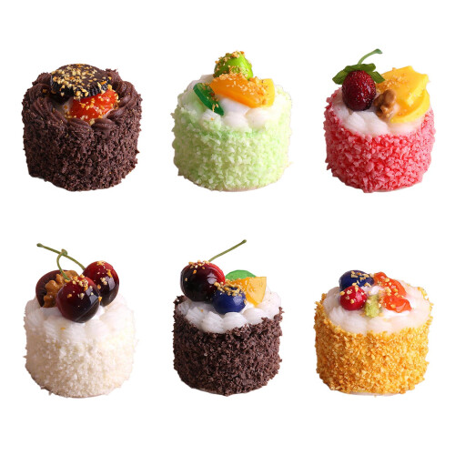 Artificial Cake Model for Shop Decorations,-white coffee 2