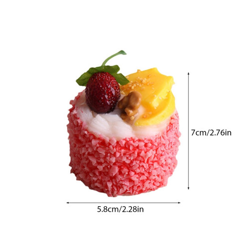 Artificial Cake Model for Shop Decorations,-white coffee 1