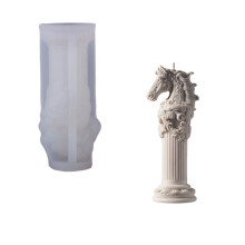 Artistic Horse Sculpture Candle Making Mould Silicone Roman-A