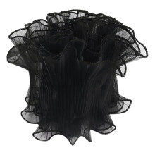 6pcs Flower Wrapping Mesh Yarn with Pearl Edges Gift-Black